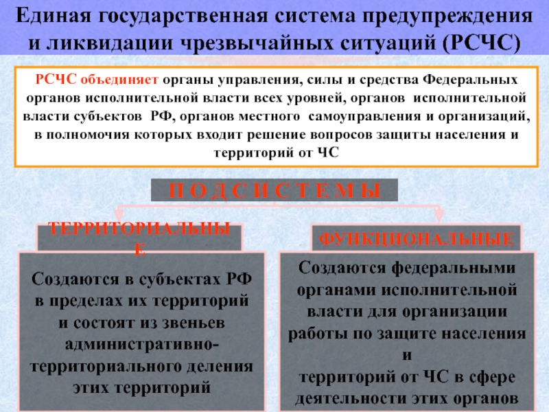 Единая государственная система ликвидации. Единое государство это какое.