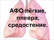 АФО лёгкие, плевра, средостение