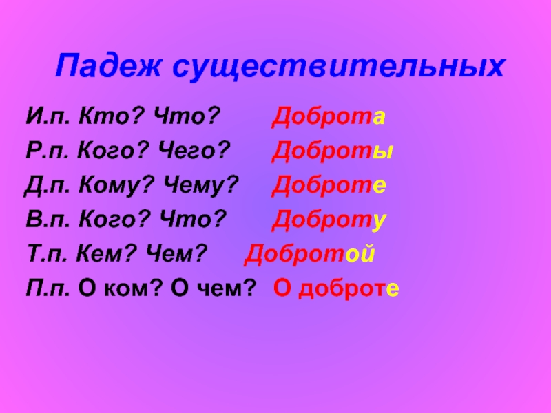 Красивых цветов какой падеж. Слова на п существительные. Доброта это существительное. Кто?. 9 Букв слово на п существительное.