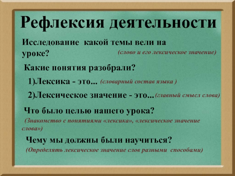 Проект лексическое значение слова 6 класс