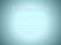 Professions