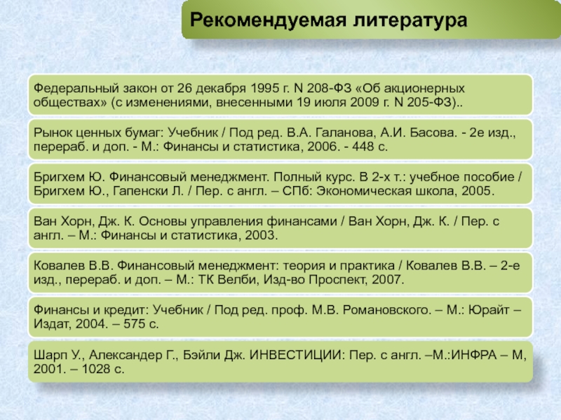 Об акционерных обществах. Федеральный закон 