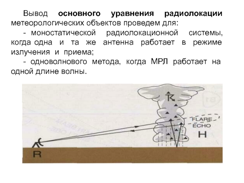 Проводящий объект. Метод радиолокационного зондирования. Основной параметр одноволновой системы.