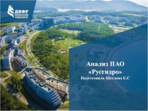 Анализ ПАО  Русгидро 
Подготовила Щеглова Е.С