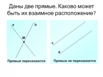 Определение параллельных прямых. Признаки параллельных прямых