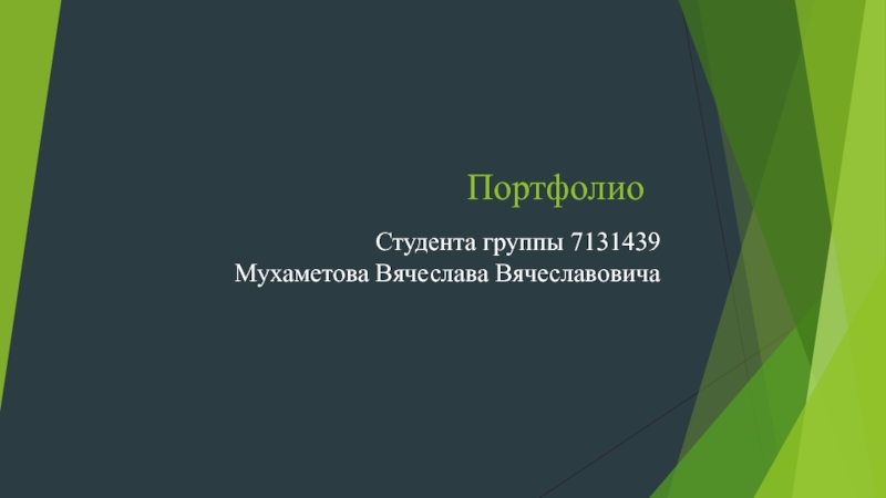 Презентация Портфолио