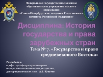 Дисциплина: История государства и права зарубежных стран