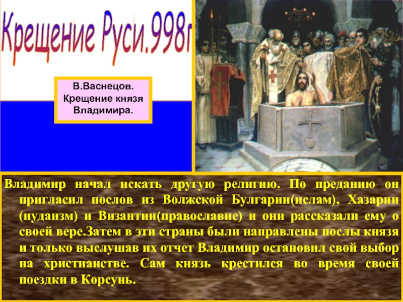 Презентация как христианство пришло на русь 5 класс