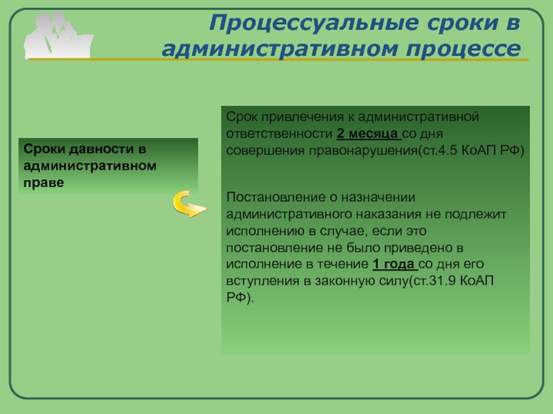 Срок давности привлечения к административной