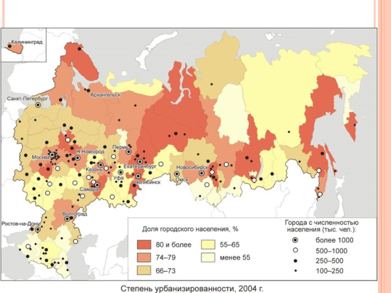 Возрастная карта населения россии