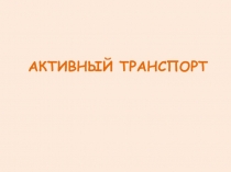 АКТИВНЫЙ ТРАНСПОРТ