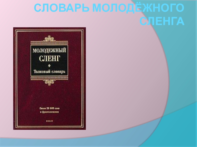 Проект на тему словарь молодежного сленга