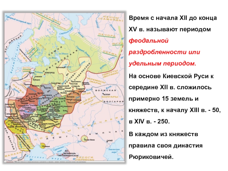 Феодальная раздробленность на руси проект