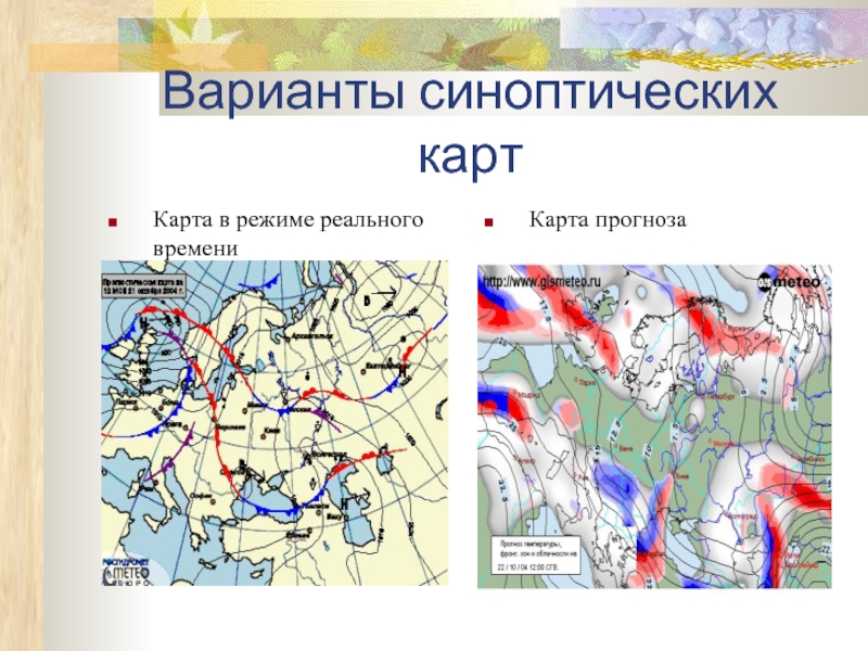 Что показывает синоптическая карта