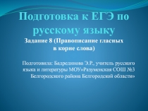 Подготовка к ЕГЭ по русскому языку 