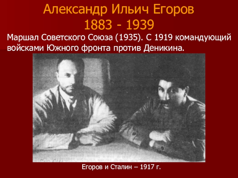 Презентация егоров александр ильич