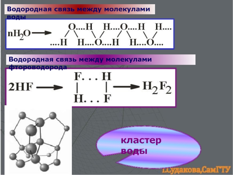 Между молекулами которых существует водородная связь