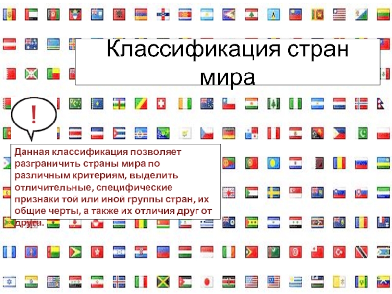 Презентация Классификация стран мира