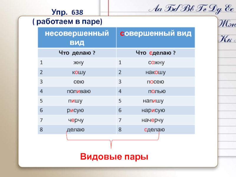 Видовые пары глагола 5 класс. 10 Видовых пар глаголов. Вид глагола.видовые пары глаголов 5 класс. Видовые пары 5 класс.