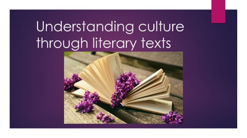 Understanding culture through literary texts