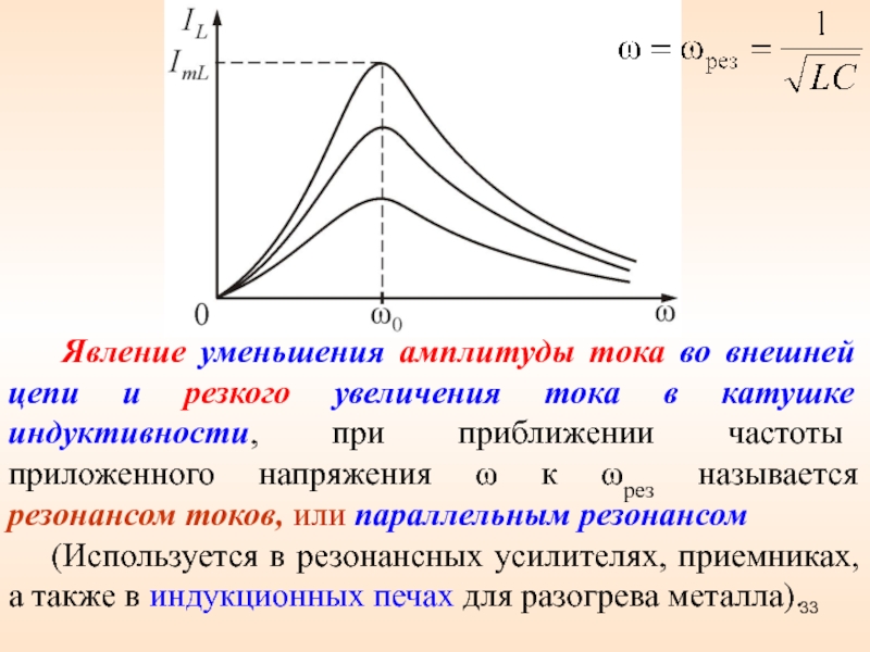 Амплитуда тока в цепи. Резонанс токов схема. Квазистационарный ток. Квазистационарный ток график. Амплитуда резонансного тока.