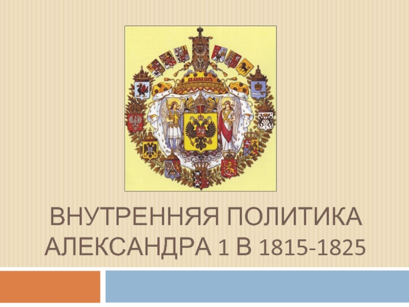 Презентация Внутренняя политика Александра 1 в 1815-1825