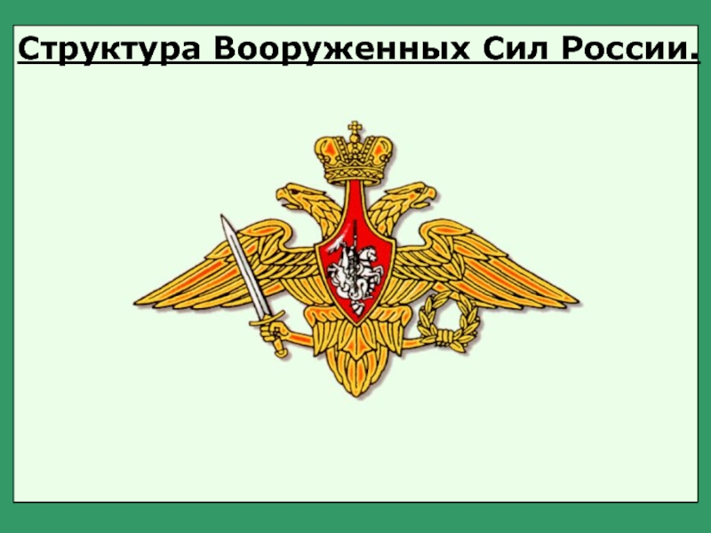 Презентация Структура вооруженных сил России