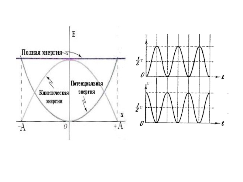 Энергия график. График кинетической энергии от времени. График потенциальной и кинетической энергии. Графики кинетической и потенциальной энергии. График гармонических колебаний кинетическая и потенциальная энергия.