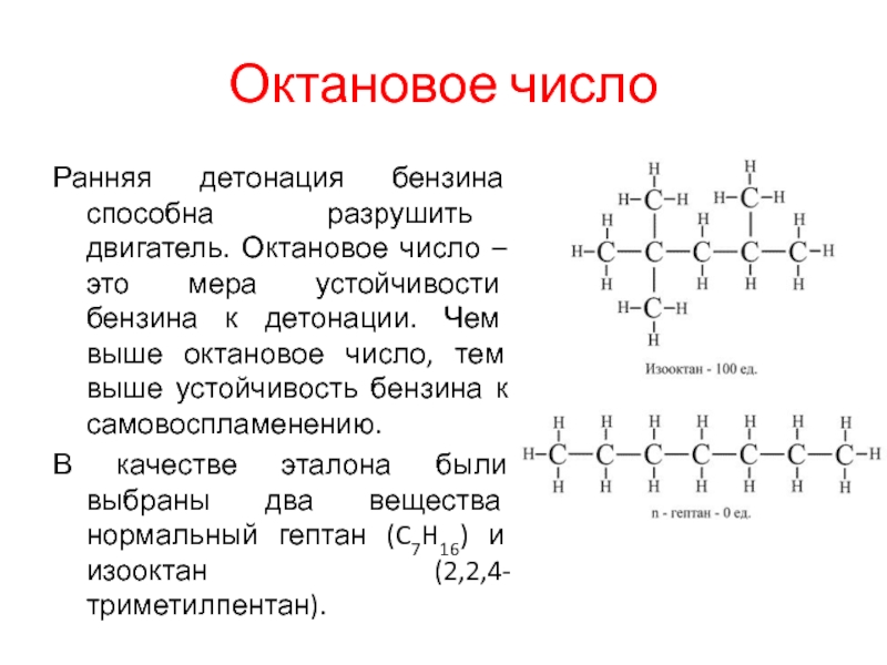 Октановое число презентация