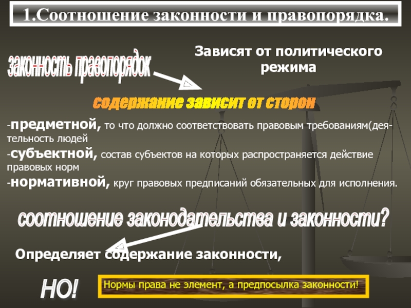 Проблемы укрепления законности и правопорядка