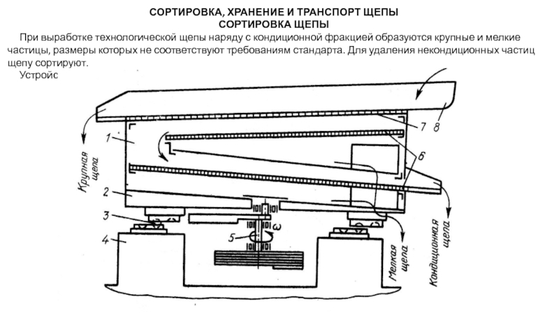 СОРТИРОВКА, ХРАНЕНИЕ И ТРАНСПОРТ ЩЕПЫ
СОРТИРОВКА ЩЕПЫ
При выработке