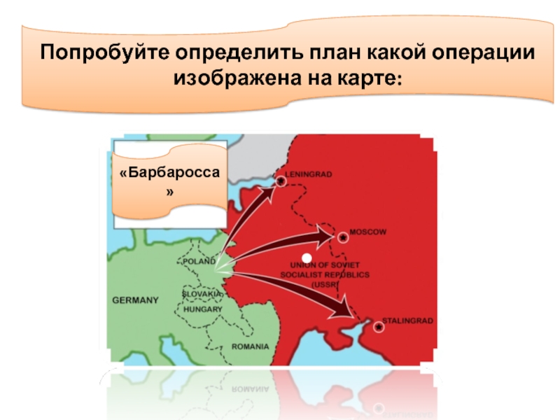 Попробуйте определить план какой операции изображена на карте:«Барбаросса»