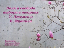 Воля и свобода выбора в теориях У. Джемса и