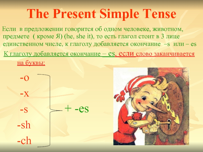 The Present Simple Tense   -o  -x  -s  -sh  -ch
