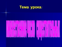 Множественное число существительных