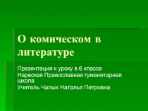 О комическом в литературе