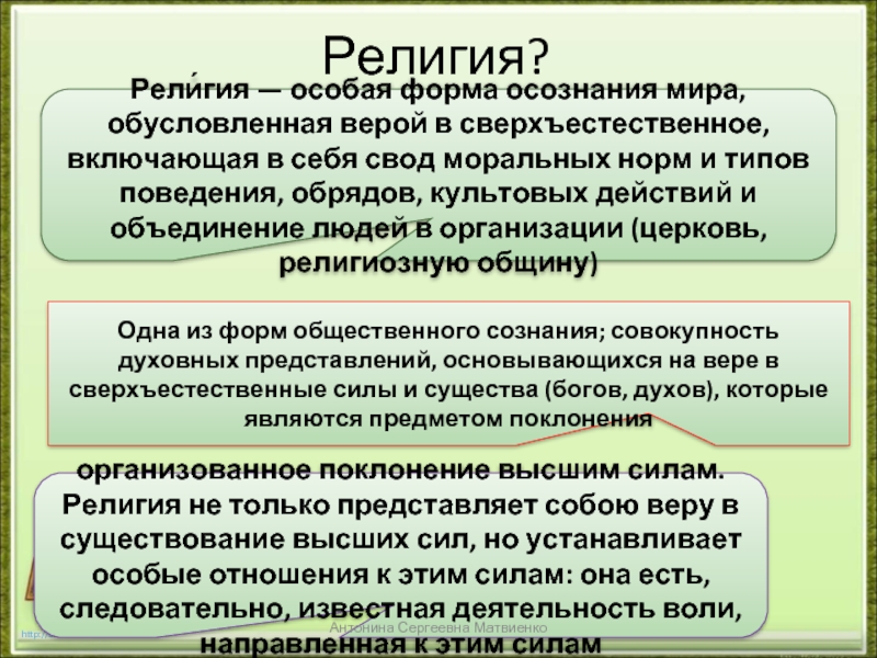 Вера в сверхъестественное картина мира требования к поведению