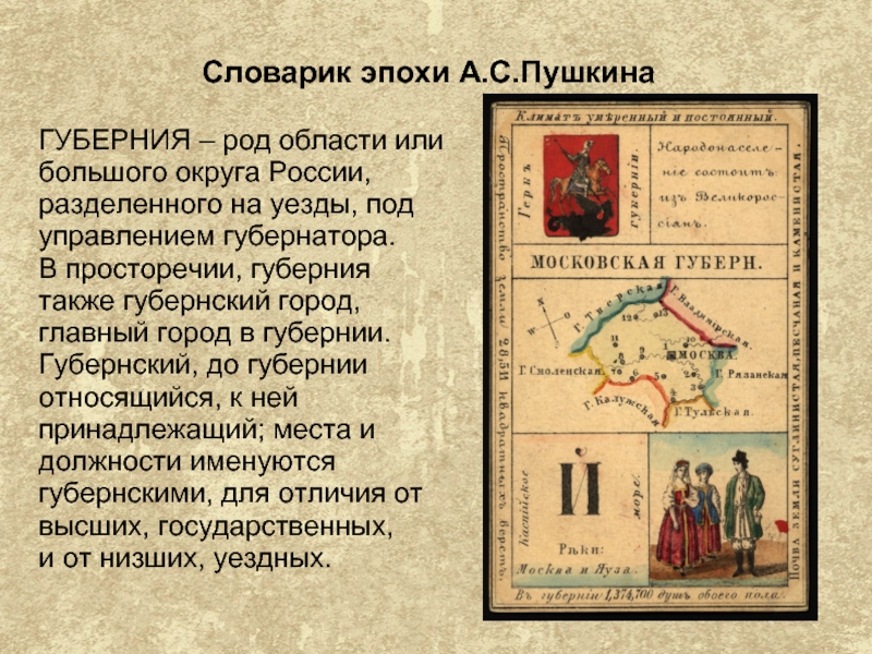 Эпоха текст. Словарик эпохи. Словарь эпохи Пушкина. Словарик эпохи Дубровский Губерния. Словарь Губерния.