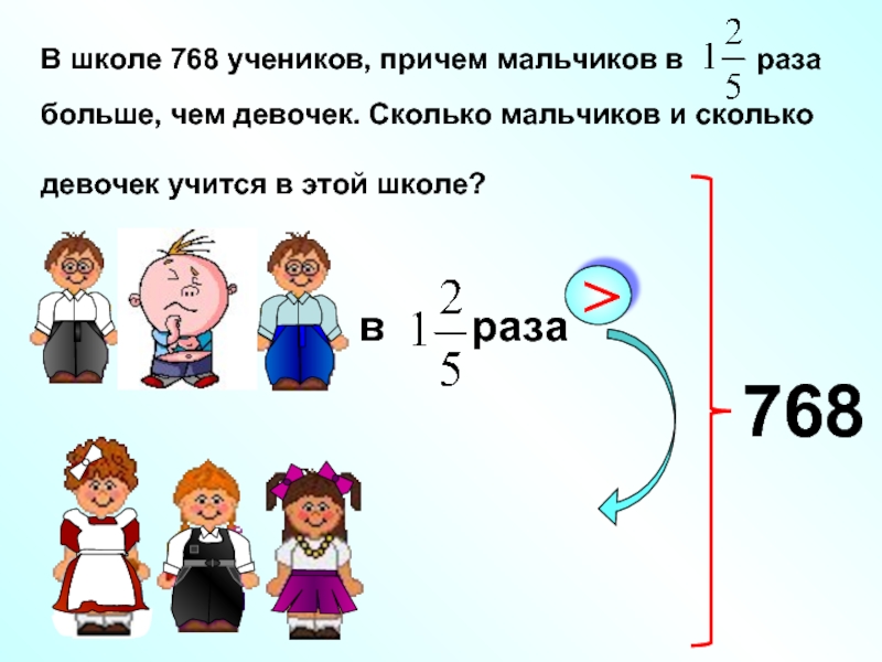 И раз и сколько мальчиков. В классе мальчиков на 6 больше, чем де. На сколько мальчиков больше схема. Рисунки в 4 раза больше. Задача девочек и мальчиков в классе.