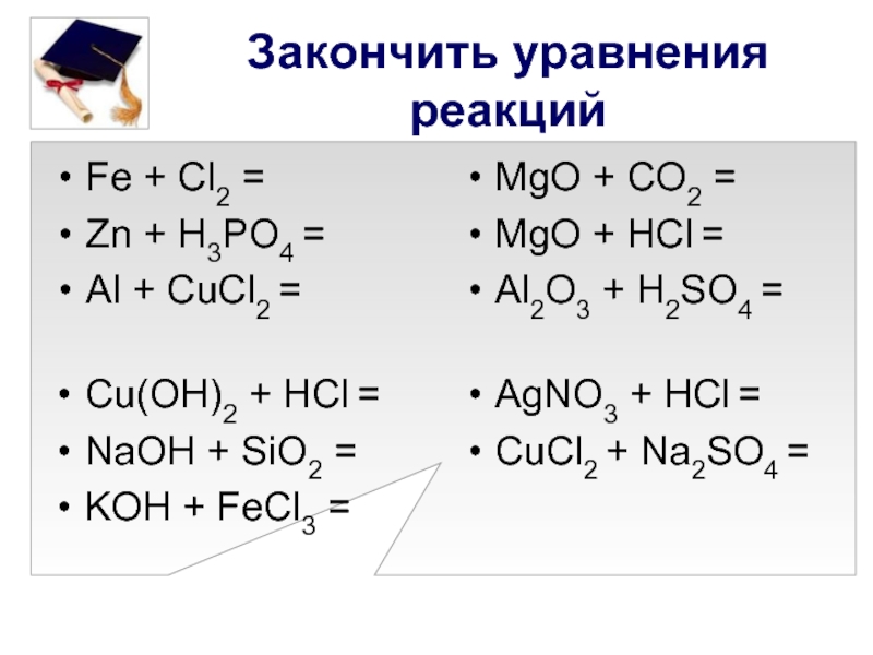 Cu(OH)2 + HCl = NaOH + SiO2 = KOH + FeCl3. 