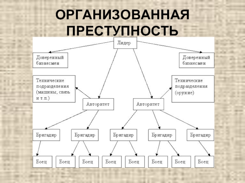 Преступная иерархия схема