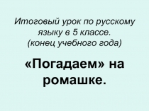 «Погадаем» на ромашке