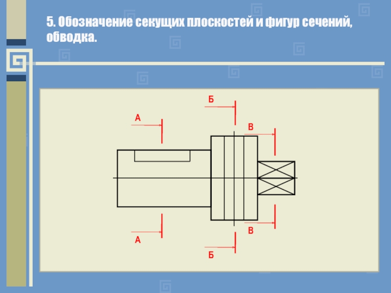 Как обозначаются секущие плоскости на чертеже