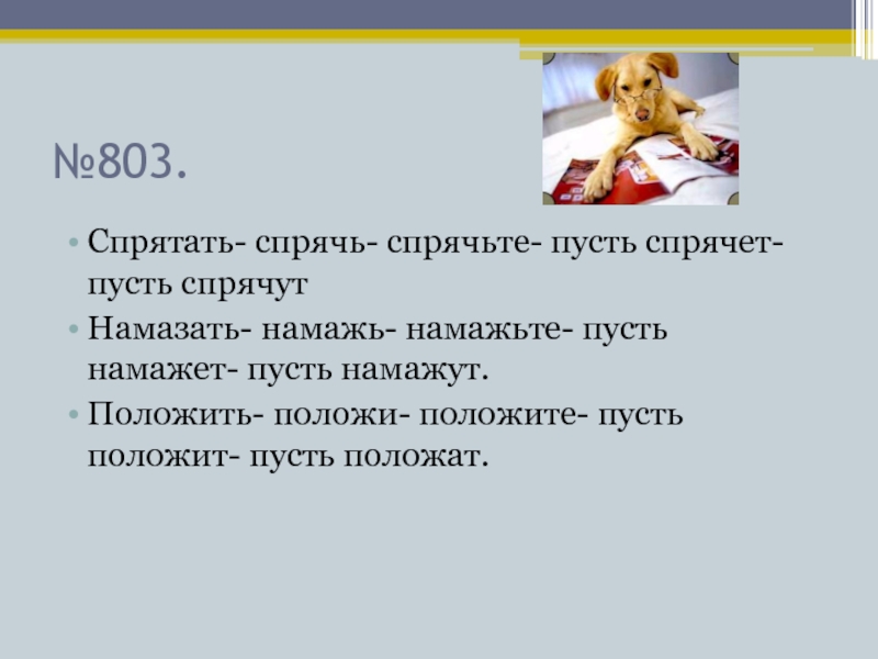 Пусть намажут. Рассказ «Спрячь в середину».. Спрячит или спрячет как пишется.