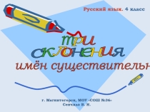 3 склонения имен существительных