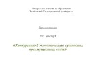 Конкуренция: экономическая сущность, преимущества, виды