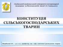 Конституція сільськогосподарський тварин