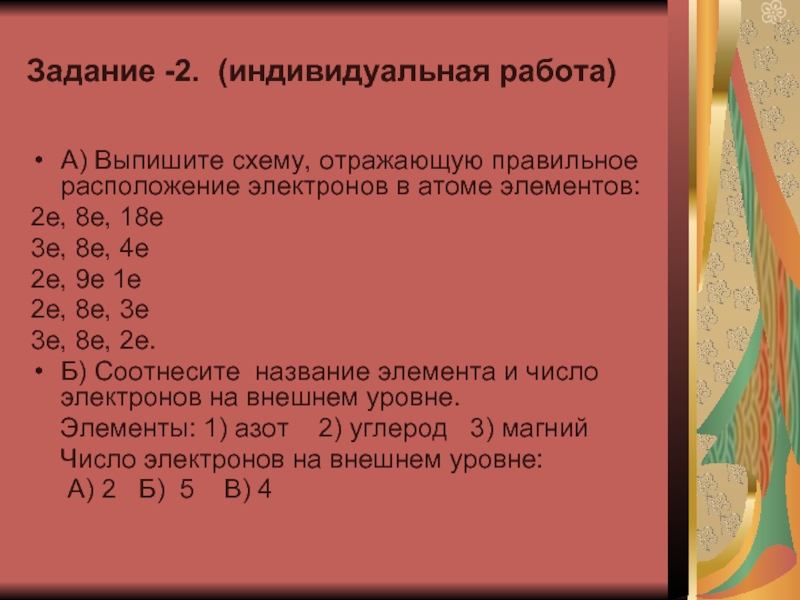 Элемент схема строения электронной оболочки которого 2е 8е 7е