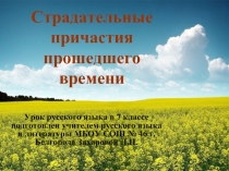 Страдательные причастия прошедшего времени (7 класс)