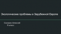 Экологические проблемы в Зарубежной Европе 